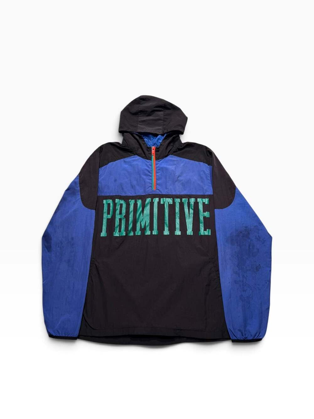 Primitive Croydon Windbreaker Jacket Size Large Blue Black Anorak